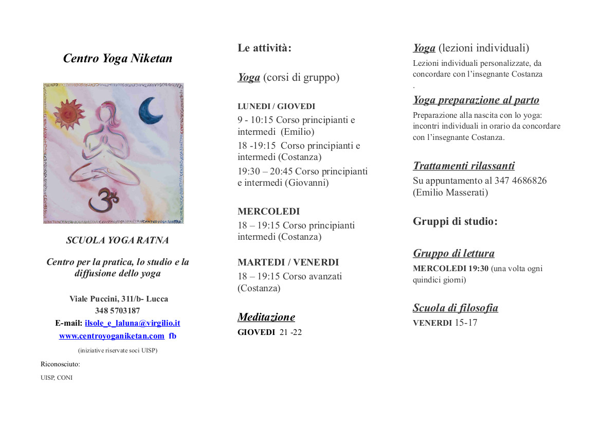 Corsi e Attività - Centro Yoga Niketan
